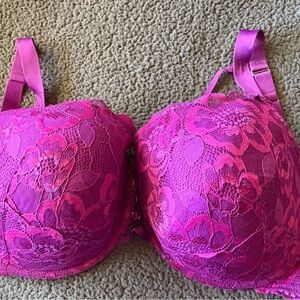Cacique Cross-Dye Lace Boost Balconette Bra Size US 38K